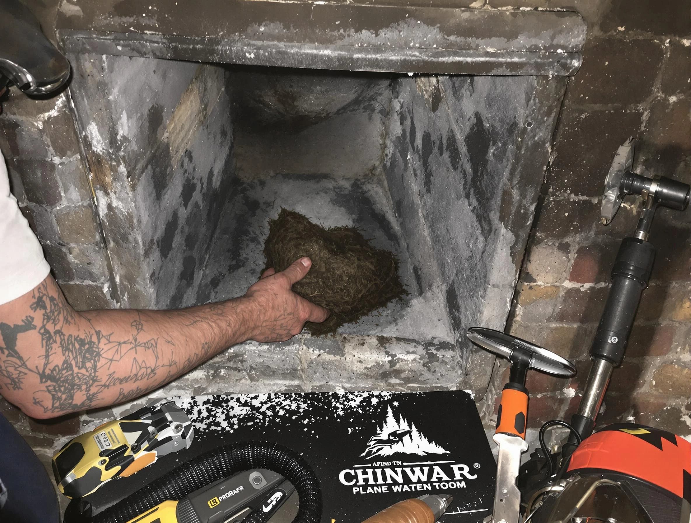 Princeton Chimney Sweep safely removing debris and screening chimney in Princeton, NJ